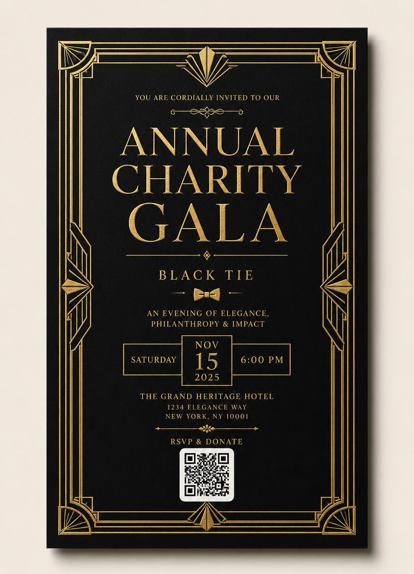 Gala night invitation design generated by GateFlow
